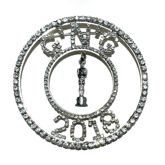 Rhinestone Glitz N Glam GNG Beauty Pageant 2018 Brooch Pin Miss Mrs Kerala India - Picture 2 of 13